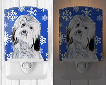 Load image into Gallery viewer, Havanese Winter Snowflakes Ceramic Night Light SC9785CNL