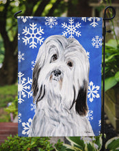 Load image into Gallery viewer, Havanese Winter Snowflakes Garden Flag – Decorative Outdoor Yard Flag SC9785GF