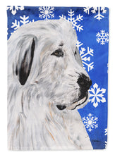 Load image into Gallery viewer, Great Pyrenees Winter Snowflakes Garden Flag – Decorative Outdoor Yard Flag SC9786GF