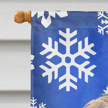 Load image into Gallery viewer, Golden Doodle 2 Winter Snowflakes Flag Canvas House Size SC9787CHF