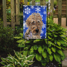 Load image into Gallery viewer, Golden Doodle 2 Winter Snowflakes Garden Flag – Decorative Outdoor Yard Flag SC9787GF