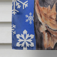 Load image into Gallery viewer, German Pinscher Winter Snowflakes Flag Canvas House Size SC9788CHF