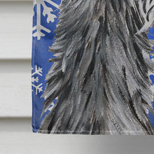 Load image into Gallery viewer, Scottish Deerhound Winter Snowflakes Flag Canvas House Size SC9789CHF