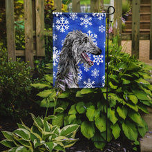 Load image into Gallery viewer, Scottish Deerhound Winter Snowflakes Garden Flag - Outdoor Decorative Yard Flag SC9789GF