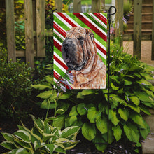 Load image into Gallery viewer, Shar Pei Candy Cane Christmas Garden Flag - Outdoor Decorative Yard Flag