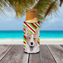Load image into Gallery viewer, Cardigan Corgi Candy Cane Christmas Slim Can Hugger – Fun &amp; Functional Drink Coolers SC9792MUK