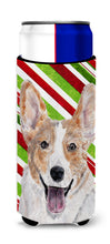 Load image into Gallery viewer, Cardigan Corgi Candy Cane Christmas Slim Can Hugger – Fun &amp; Functional Drink Coolers SC9792MUK