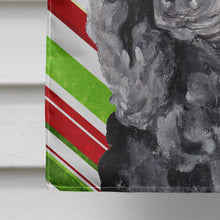 Load image into Gallery viewer, Black Standard Poodle Candy Cane Christmas Flag Canvas House Size SC9794CHF