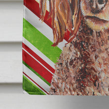 Load image into Gallery viewer, Red Miniature Poodle Candy Cane Christmas Flag Canvas House Size SC9795CHF