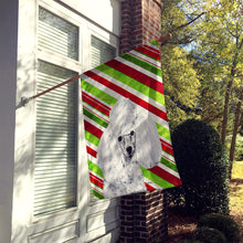 Load image into Gallery viewer, White Toy Poodle Candy Cane Christmas Flag Canvas House Size SC9797CHF