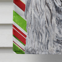 Load image into Gallery viewer, White Standard Poodle Candy Cane Christmas Flag Canvas House Size SC9799CHF