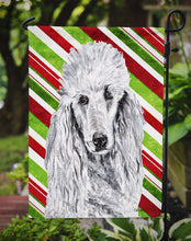 Load image into Gallery viewer, White Standard Poodle Candy Cane Christmas Garden Flag - Outdoor Decorative Yard Flag SC9799GF