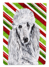 Load image into Gallery viewer, White Standard Poodle Candy Cane Christmas Garden Flag - Outdoor Decorative Yard Flag SC9799GF
