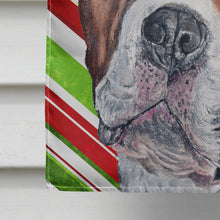 Load image into Gallery viewer, Staffordshire Bull Terrier Staffie Candy Cane Christmas Flag Canvas House Size SC9800CHF