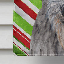 Load image into Gallery viewer, Scottish Deerhound Candy Cane Christmas Flag Canvas House Size SC9802CHF
