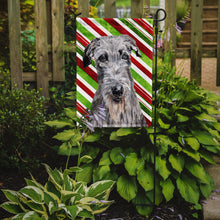 Load image into Gallery viewer, Scottish Deerhound Candy Cane Christmas Garden Flag – Decorative Outdoor Yard Flag SC9802GF
