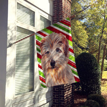Load image into Gallery viewer, Norfolk Terrier Candy Cane Christmas Flag Canvas House Size SC9808CHF