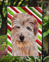 Load image into Gallery viewer, Norfolk Terrier Candy Cane Christmas Garden Flag - Outdoor Decorative Yard Flag