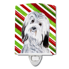 Load image into Gallery viewer, Havanese Candy Cane Christmas Ceramic Night Light SC9809CNL