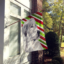Load image into Gallery viewer, Great Pyrenees Candy Cane Christmas Flag Canvas House Size SC9810CHF