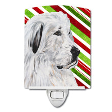 Load image into Gallery viewer, Great Pyrenees Candy Cane Christmas Ceramic Night Light SC9810CNL