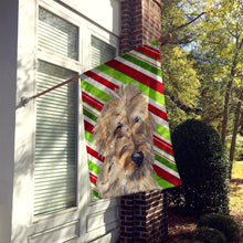Load image into Gallery viewer, Golden Doodle 2 Candy Cane Christmas Flag Canvas House Size SC9811CHF