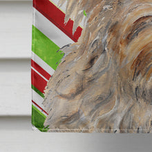 Load image into Gallery viewer, Golden Doodle 2 Candy Cane Christmas Flag Canvas House Size SC9811CHF