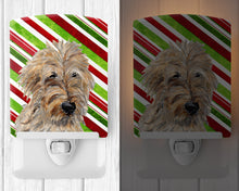 Load image into Gallery viewer, Golden Doodle 2 Candy Cane Christmas Ceramic Night Light SC9811CNL