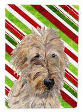Load image into Gallery viewer, Golden Doodle 2 Candy Cane Christmas Garden Flag - Outdoor Decorative Yard Flag