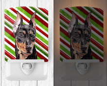 Load image into Gallery viewer, German Pinscher Candy Cane Christmas Ceramic Night Light SC9812CNL