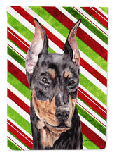 Load image into Gallery viewer, German Pinscher Candy Cane Christmas Garden Flag - Outdoor Decorative Yard Flag