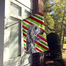 Load image into Gallery viewer, Scottish Deerhound Candy Cane Christmas Flag Canvas House Size SC9813CHF