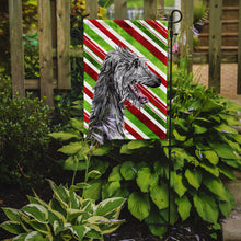 Load image into Gallery viewer, Scottish Deerhound Candy Cane Christmas Garden Flag - Outdoor Decorative Yard Flag