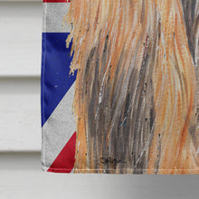 Load image into Gallery viewer, Afghan Hound with English Union Jack British Flag Flag Canvas House Size SC9814CHF
