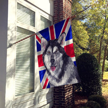 Load image into Gallery viewer, Alaskan Malamute with English Union Jack British Flag Flag Canvas House Size SC9815CHF