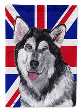 Load image into Gallery viewer, Alaskan Malamute with English Union Jack British Flag Flag Canvas House Size SC9815CHF