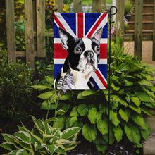 Load image into Gallery viewer, Boston Terrier with English Union Jack British Flag Garden Flag – Decorative Outdoor Yard Flag SC9816GF