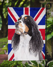 Load image into Gallery viewer, Welsh Springer Spaniel with English Union Jack British Flag Garden Flag - Outdoor Decorative Yard Flag SC9817GF