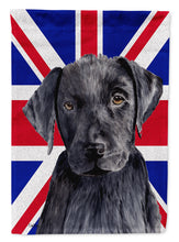 Load image into Gallery viewer, Labrador with English Union Jack British Flag Garden Flag - Outdoor Decorative Yard Flag