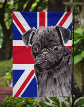 Load image into Gallery viewer, Pug with English Union Jack British Flag Garden Flag - Outdoor Decorative Yard Flag