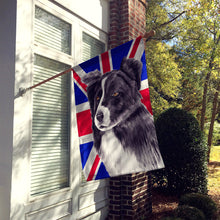 Load image into Gallery viewer, Border Collie with English Union Jack British Flag Flag Canvas House Size SC9824CHF