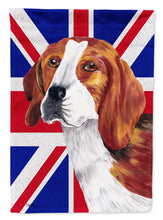 Load image into Gallery viewer, Beagle with English Union Jack British Flag Garden Flag – Decorative Outdoor Yard Flag SC9826GF