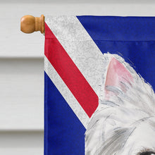 Load image into Gallery viewer, Westie with English Union Jack British Flag Flag Canvas House Size SC9827CHF