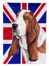 Load image into Gallery viewer, Basset Hound with English Union Jack British Flag Flag Canvas House Size SC9829CHF