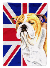 Load image into Gallery viewer, Bulldog English with English Union Jack British Flag Flag Canvas House Size SC9831CHF