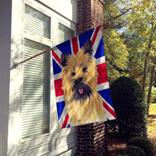 Load image into Gallery viewer, Cairn Terrier with English Union Jack British Flag Flag Canvas House Size SC9832CHF