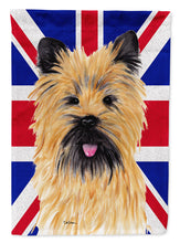 Load image into Gallery viewer, Cairn Terrier with English Union Jack British Flag Flag Canvas House Size SC9832CHF