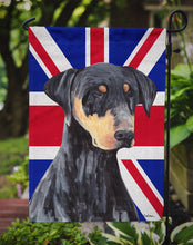 Load image into Gallery viewer, Doberman with English Union Jack British Flag Garden Flag – Decorative Outdoor Yard Flag SC9834GF