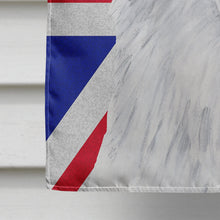 Load image into Gallery viewer, American Eskimo with English Union Jack British Flag Flag Canvas House Size SC9836CHF