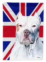 Load image into Gallery viewer, Pit Bull with English Union Jack British Flag Garden Flag - Outdoor Decorative Yard Flag